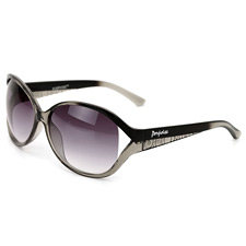 海豚太陽鏡 po1006c3黑灰透明漸變 時尚圓框墨鏡 女款遮陽太陽鏡