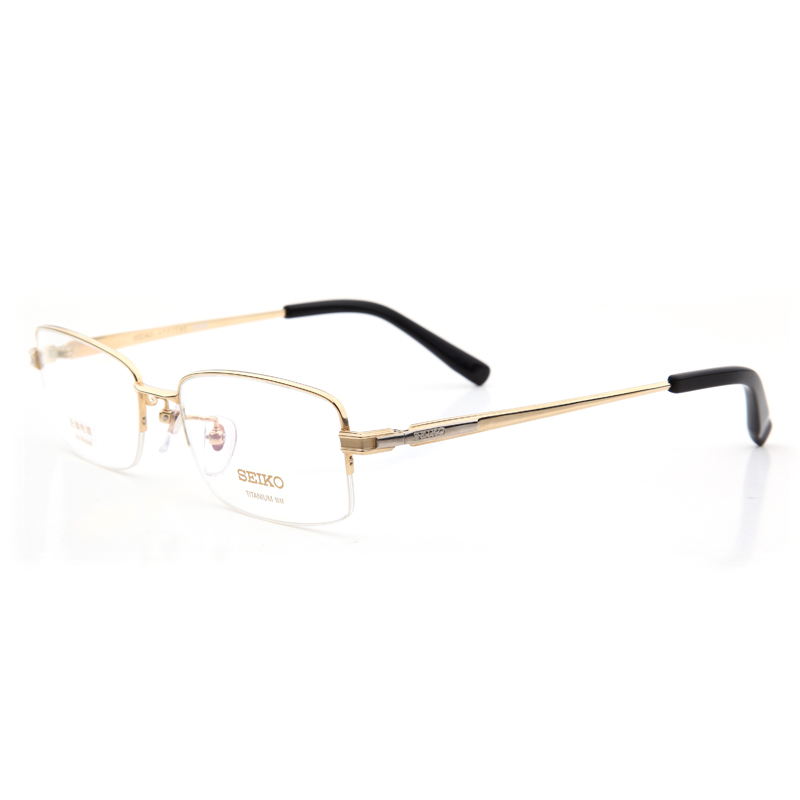 精工 純鈦 半框眼鏡框 金色 商務男士 HT01080C25