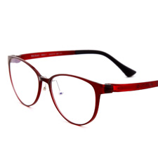 億超 鎢碳 全框眼鏡框 紅色 休閑女款 FB0011C2