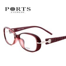 寶姿POF14407PP紫色女士休閑板材全框近視眼鏡