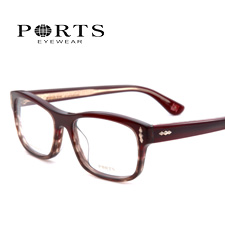 寶姿POM13204紅色RD板材潮款大碼中性近視鏡架