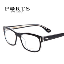 寶姿POM13204黑色BK板材潮款大碼中性近視鏡架