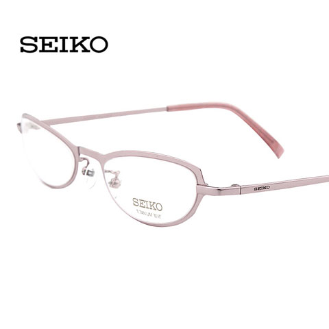 新品 精工H2043C38粉色 女款純鈦 小臉型 全框近視眼鏡