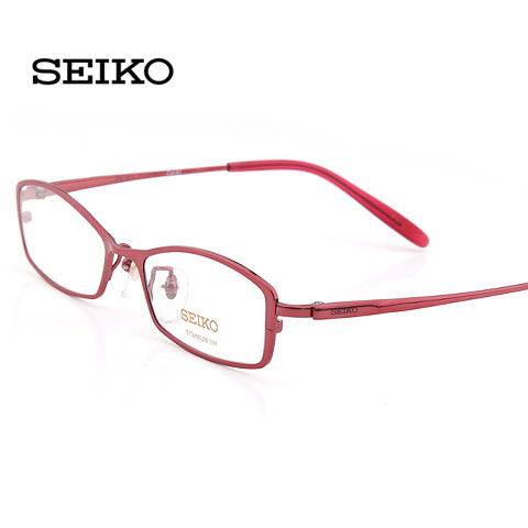 精工H02046C67酒紅色 超輕純鈦 氣質(zhì)女款 商務(wù)全框 近視眼鏡