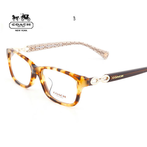 蔻馳板材0HC6052F淺玳瑁色5238全框女士近視眼鏡框架