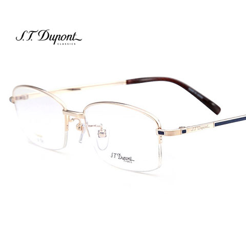 都彭DP-2024銀色C2純鈦商務男士大碼近視鏡架