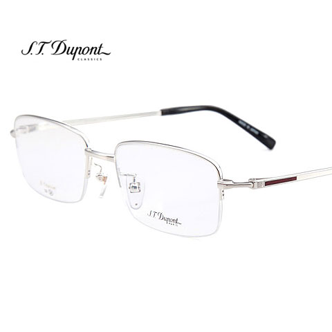 都彭DP-2025銀色C4純鈦商務男士大碼近視鏡架