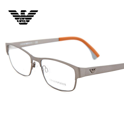 阿瑪尼EM1010TD3003商務金屬合金全框大碼男士槍色近視框架眼鏡