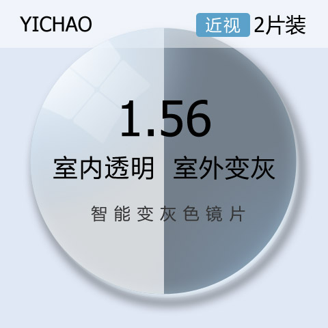 億超1.561變灰色防紫外線近視眼鏡片基變