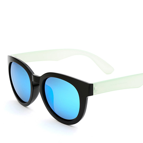 億超 YC9703 女士 太陽鏡 C1黑框綠腿/炫彩藍(lán)